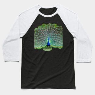 Stunning Peacock Feather Design Baseball T-Shirt